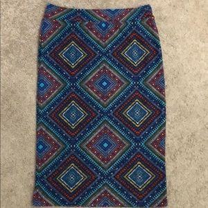 Multiple colored pencil skirt